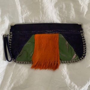 RARE Dora Fitikidi Leather Clutch